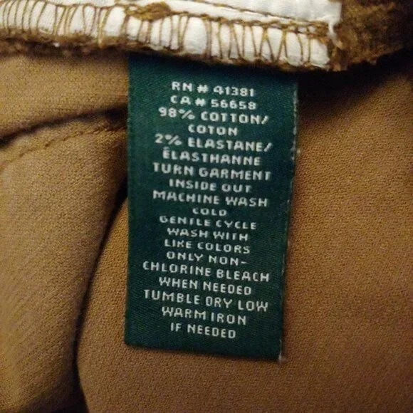 Lauren Ralph Lauren Brown Corduroy Straight Leg Heritage Old Money Pants 8 - Picture 11 of 11